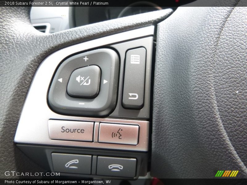 Crystal White Pearl / Platinum 2018 Subaru Forester 2.5i