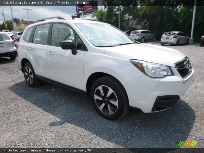 Crystal White Pearl / Platinum 2018 Subaru Forester 2.5i