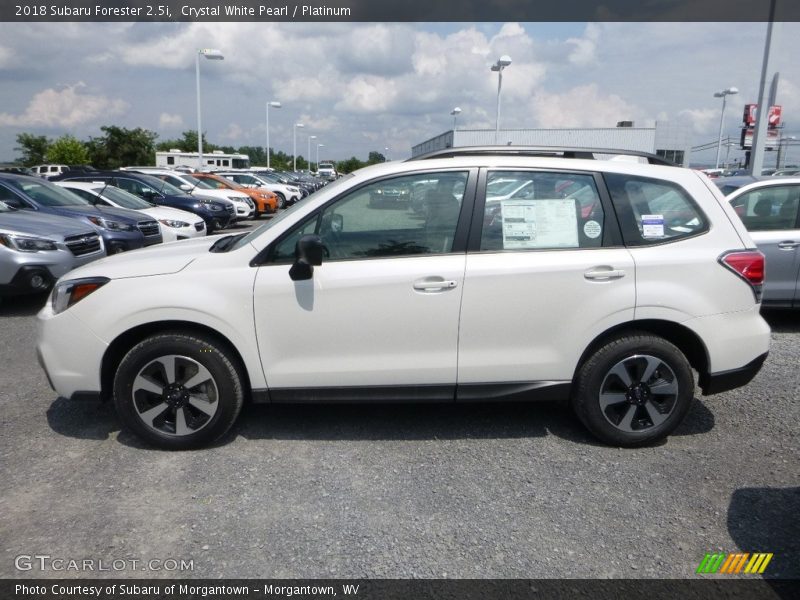 Crystal White Pearl / Platinum 2018 Subaru Forester 2.5i