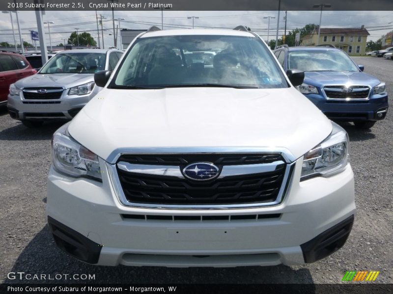 Crystal White Pearl / Platinum 2018 Subaru Forester 2.5i
