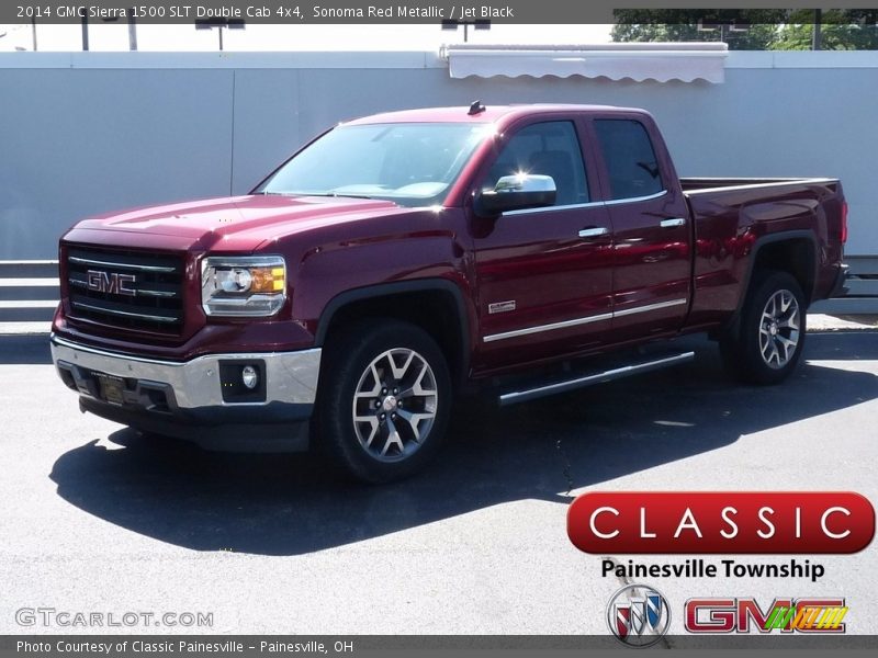 Sonoma Red Metallic / Jet Black 2014 GMC Sierra 1500 SLT Double Cab 4x4