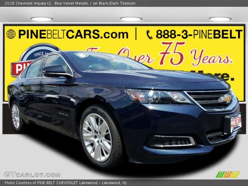 Blue Velvet Metallic / Jet Black/Dark Titanium 2018 Chevrolet Impala LS