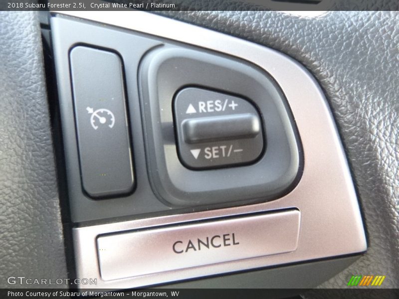 Crystal White Pearl / Platinum 2018 Subaru Forester 2.5i