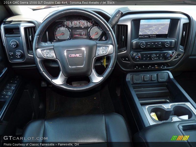 Sonoma Red Metallic / Jet Black 2014 GMC Sierra 1500 SLT Double Cab 4x4