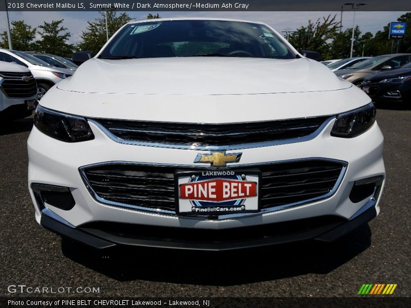 Summit White / Dark Atmosphere/­Medium Ash Gray 2018 Chevrolet Malibu LS