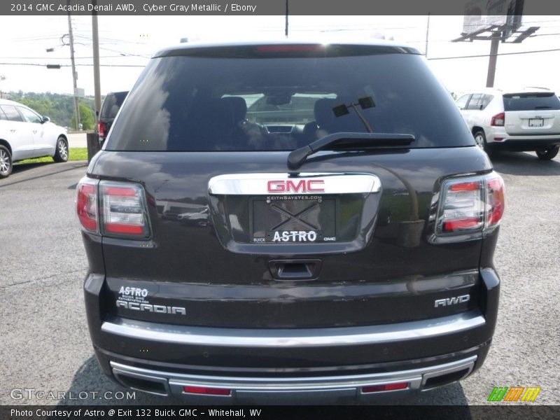 Cyber Gray Metallic / Ebony 2014 GMC Acadia Denali AWD