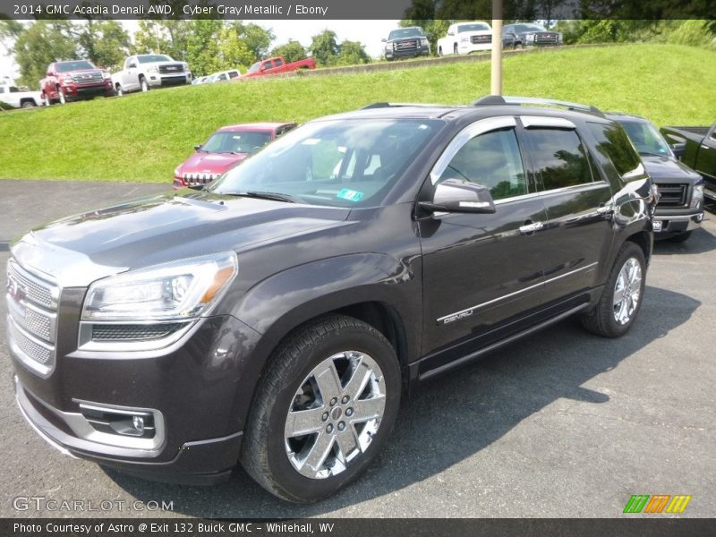 Cyber Gray Metallic / Ebony 2014 GMC Acadia Denali AWD
