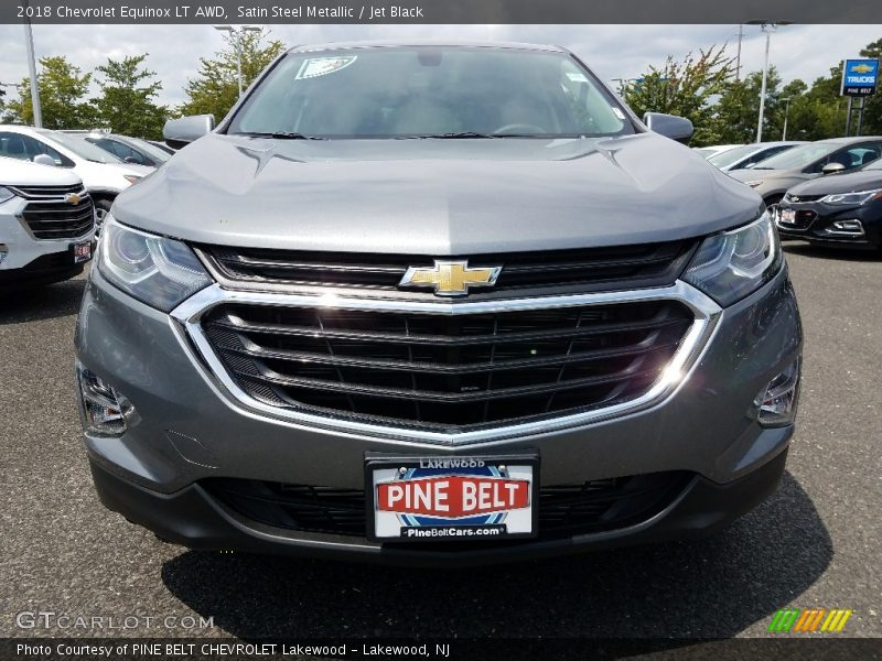 Satin Steel Metallic / Jet Black 2018 Chevrolet Equinox LT AWD