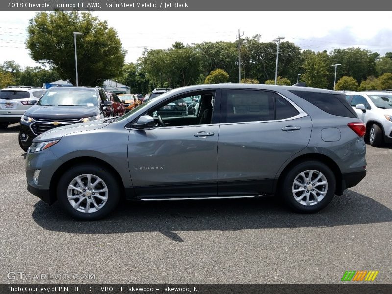 Satin Steel Metallic / Jet Black 2018 Chevrolet Equinox LT AWD