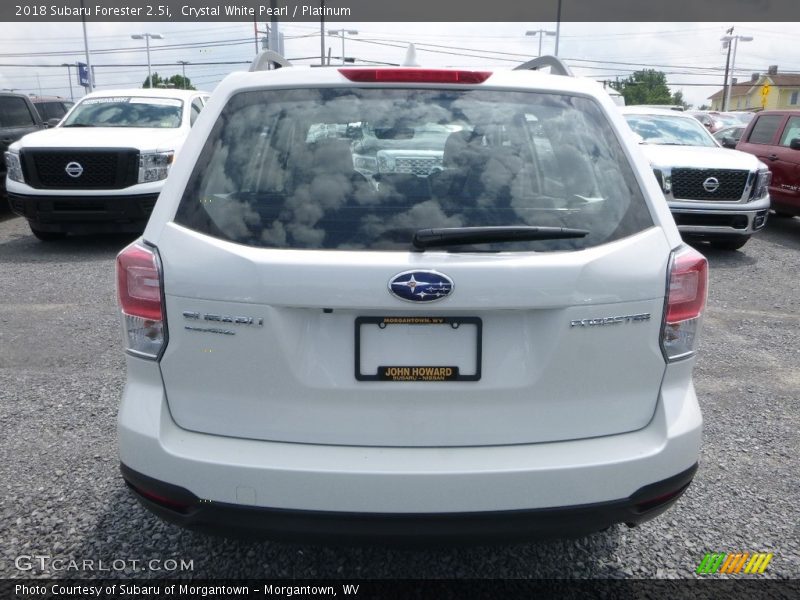 Crystal White Pearl / Platinum 2018 Subaru Forester 2.5i