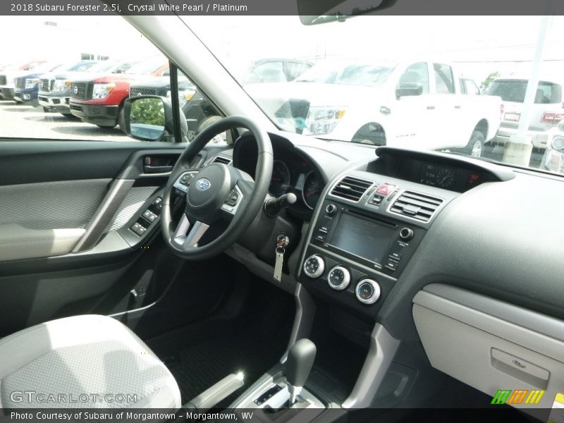 Crystal White Pearl / Platinum 2018 Subaru Forester 2.5i