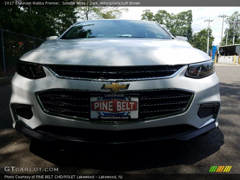 Summit White / Dark Atmosphere/Loft Brown 2017 Chevrolet Malibu Premier