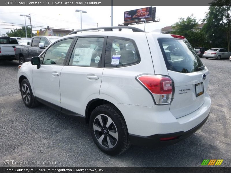 Crystal White Pearl / Platinum 2018 Subaru Forester 2.5i