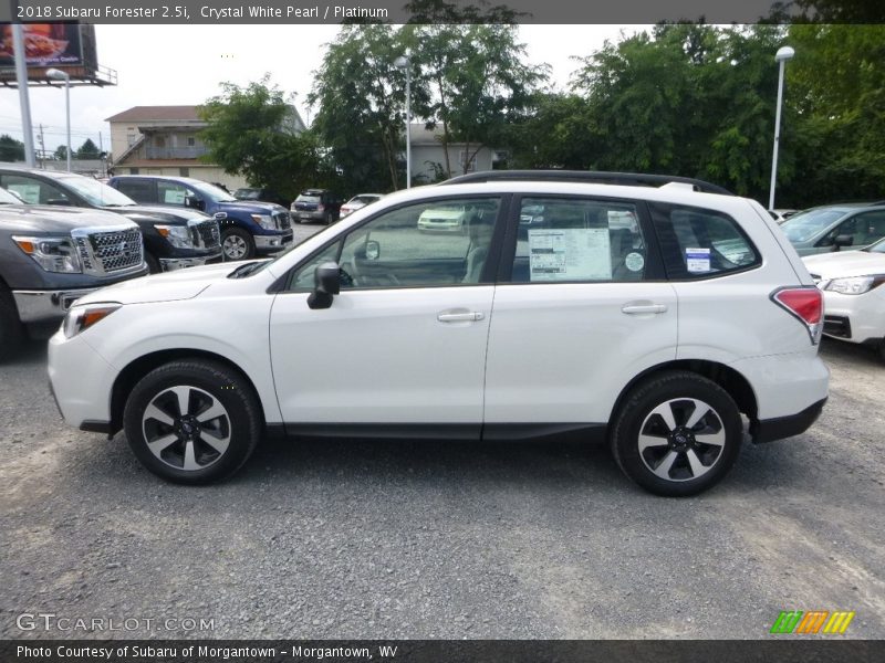 Crystal White Pearl / Platinum 2018 Subaru Forester 2.5i