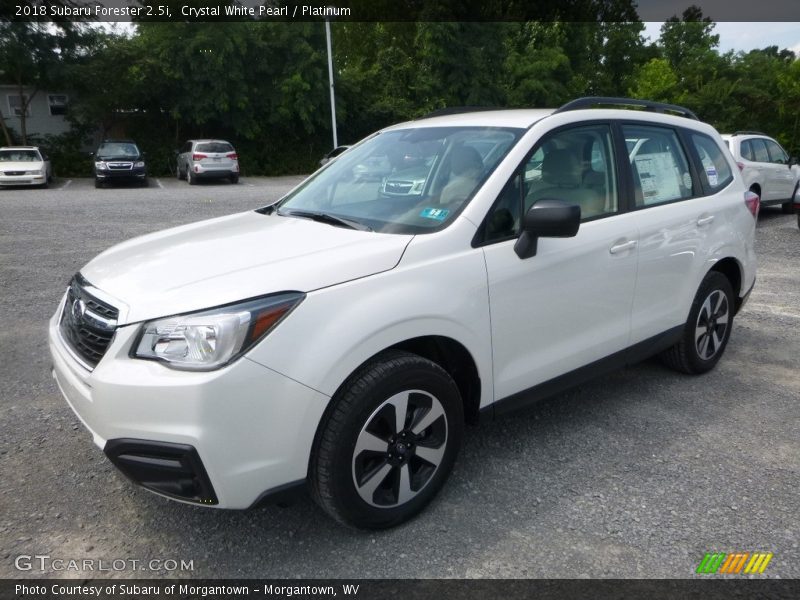 Crystal White Pearl / Platinum 2018 Subaru Forester 2.5i