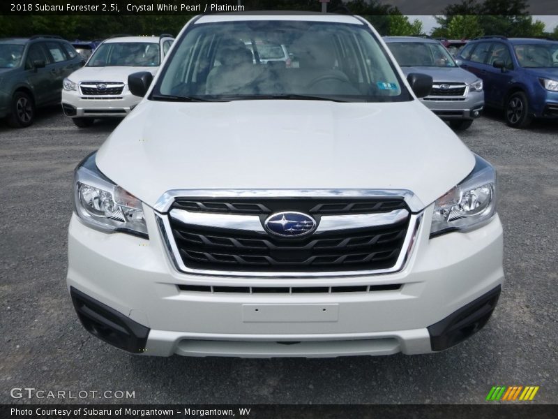 Crystal White Pearl / Platinum 2018 Subaru Forester 2.5i