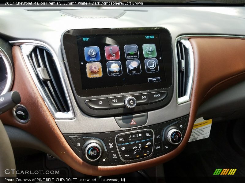 Summit White / Dark Atmosphere/Loft Brown 2017 Chevrolet Malibu Premier