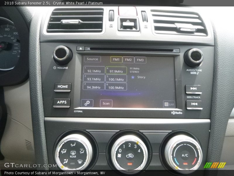 Crystal White Pearl / Platinum 2018 Subaru Forester 2.5i