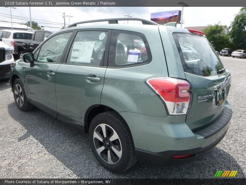Jasmine Green Metallic / Platinum 2018 Subaru Forester 2.5i