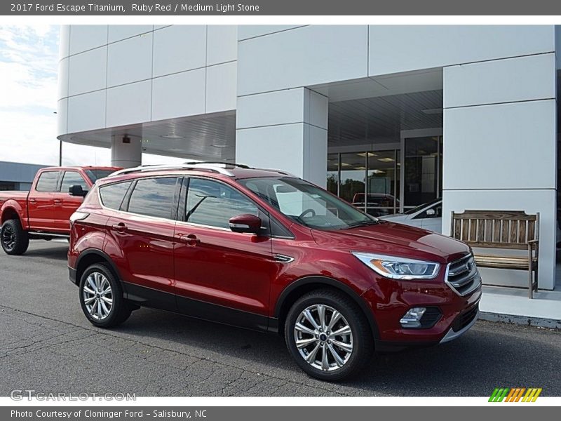 Ruby Red / Medium Light Stone 2017 Ford Escape Titanium