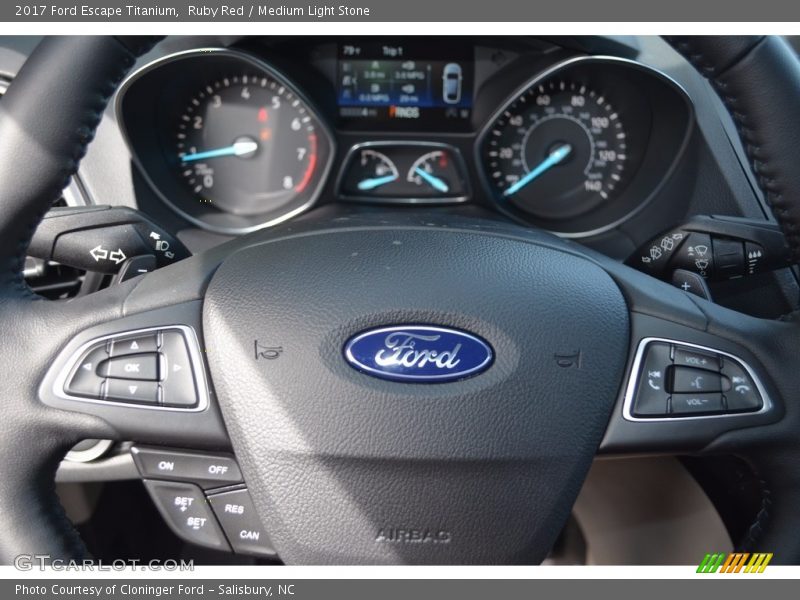 Ruby Red / Medium Light Stone 2017 Ford Escape Titanium