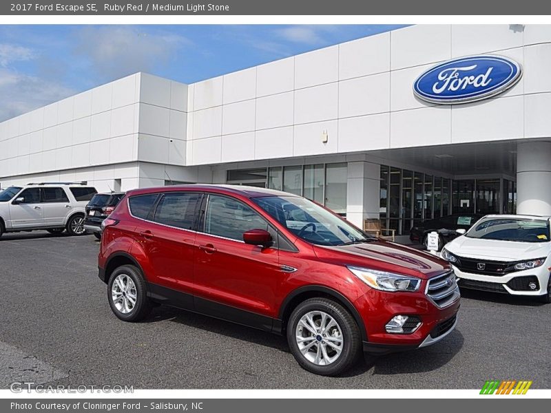Ruby Red / Medium Light Stone 2017 Ford Escape SE