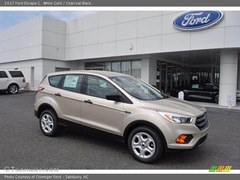 White Gold / Charcoal Black 2017 Ford Escape S