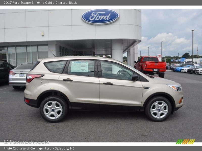 White Gold / Charcoal Black 2017 Ford Escape S