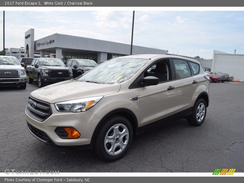 White Gold / Charcoal Black 2017 Ford Escape S