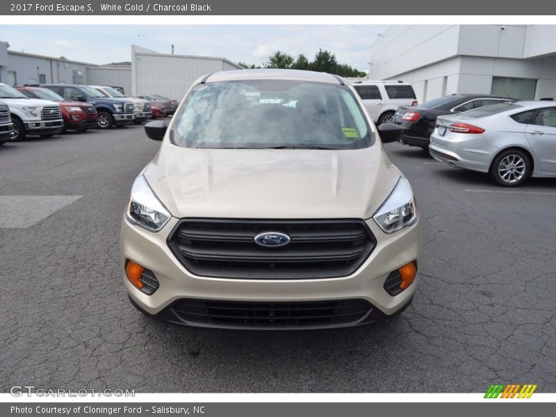 White Gold / Charcoal Black 2017 Ford Escape S