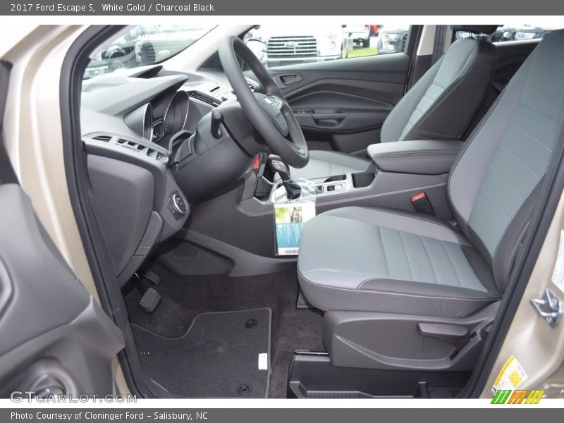 White Gold / Charcoal Black 2017 Ford Escape S