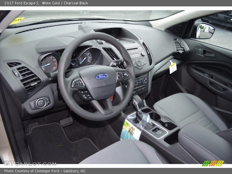 White Gold / Charcoal Black 2017 Ford Escape S