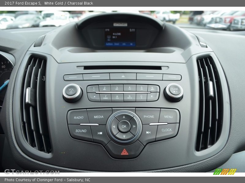 White Gold / Charcoal Black 2017 Ford Escape S