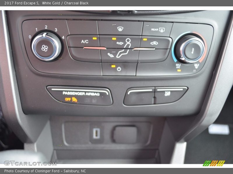 White Gold / Charcoal Black 2017 Ford Escape S