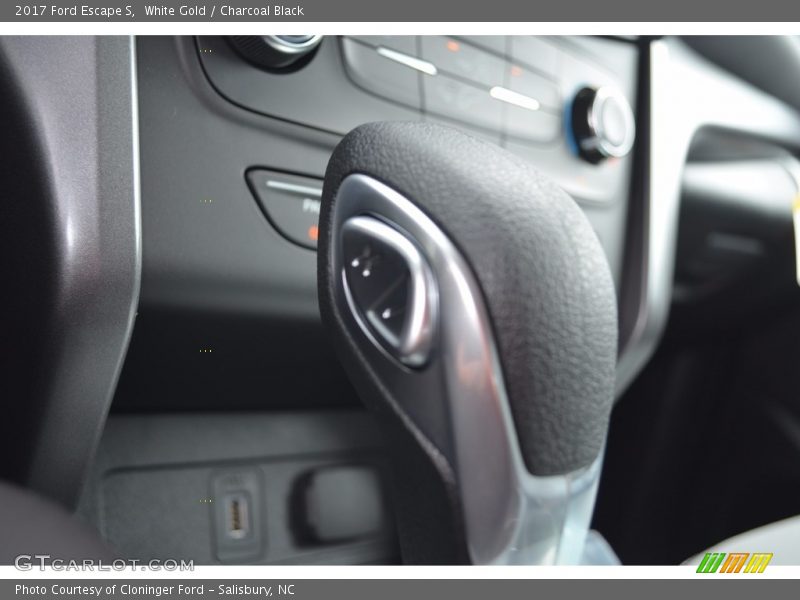 White Gold / Charcoal Black 2017 Ford Escape S