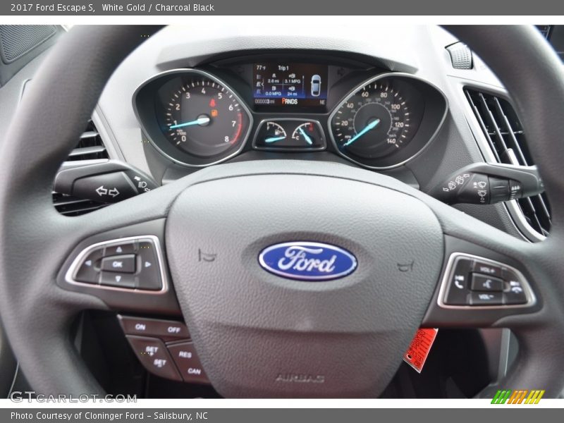 White Gold / Charcoal Black 2017 Ford Escape S
