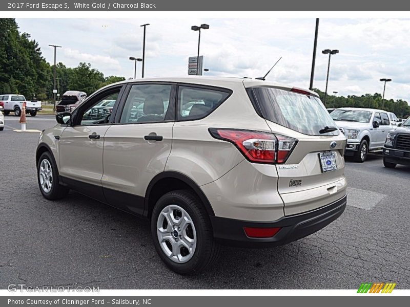 White Gold / Charcoal Black 2017 Ford Escape S