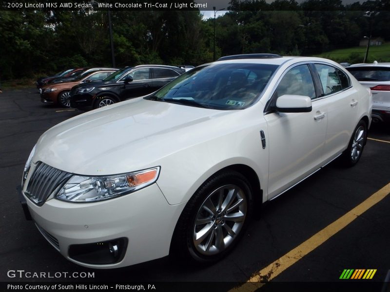 White Chocolate Tri-Coat / Light Camel 2009 Lincoln MKS AWD Sedan