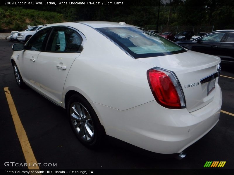 White Chocolate Tri-Coat / Light Camel 2009 Lincoln MKS AWD Sedan