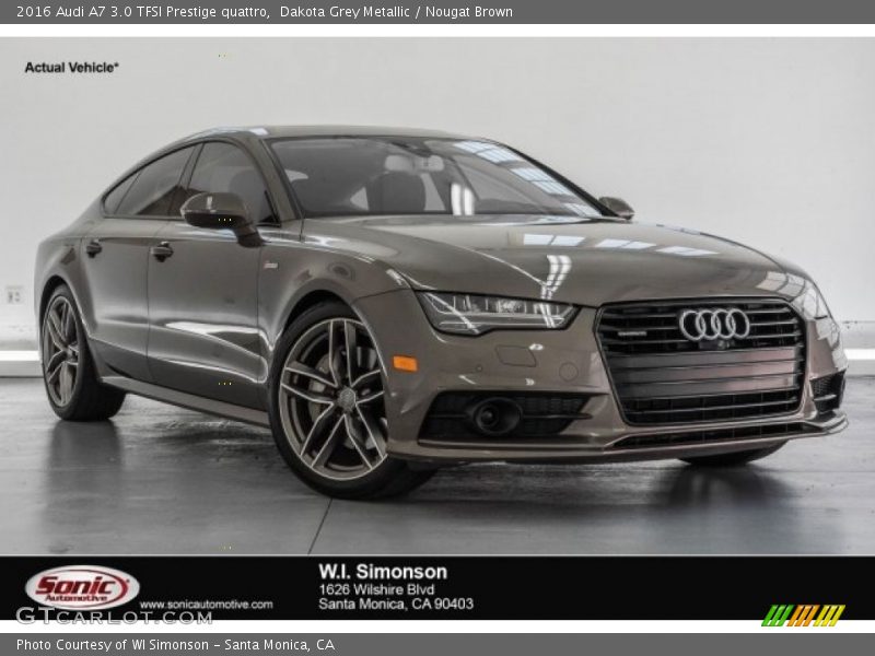 Dakota Grey Metallic / Nougat Brown 2016 Audi A7 3.0 TFSI Prestige quattro