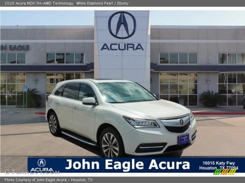 White Diamond Pearl / Ebony 2016 Acura MDX SH-AWD Technology