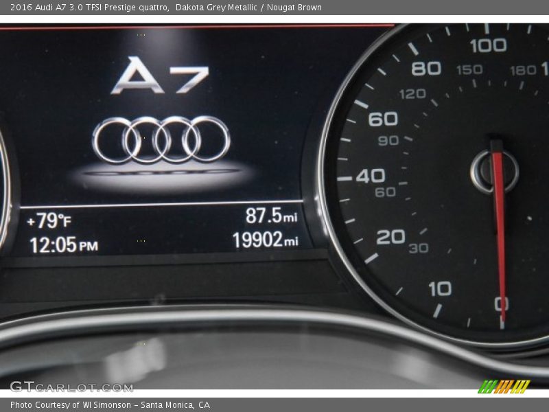 Dakota Grey Metallic / Nougat Brown 2016 Audi A7 3.0 TFSI Prestige quattro