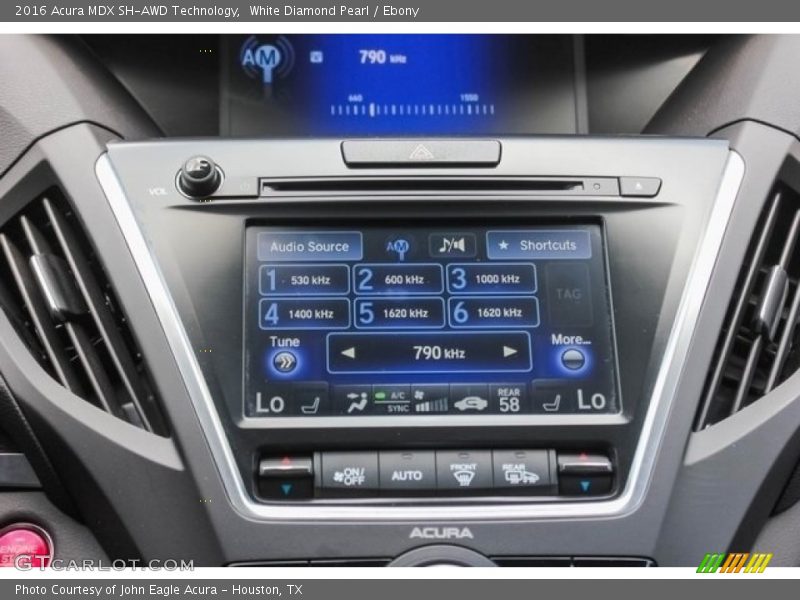 White Diamond Pearl / Ebony 2016 Acura MDX SH-AWD Technology