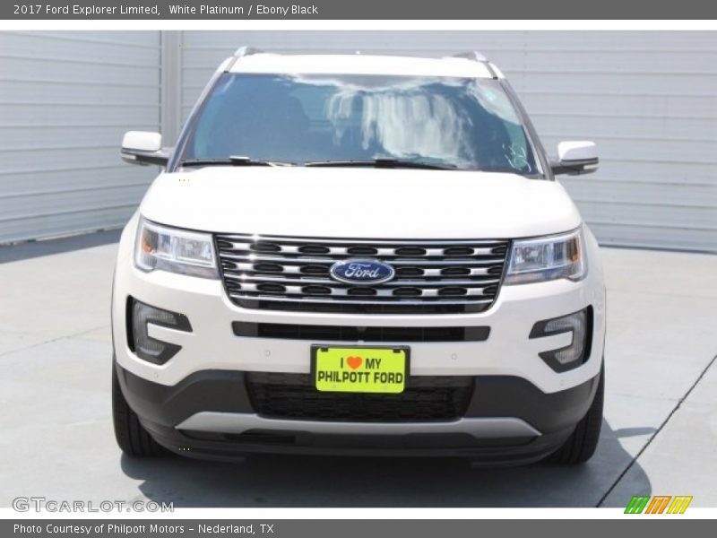 White Platinum / Ebony Black 2017 Ford Explorer Limited