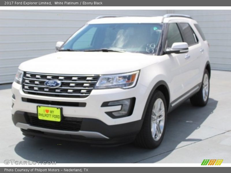 White Platinum / Ebony Black 2017 Ford Explorer Limited