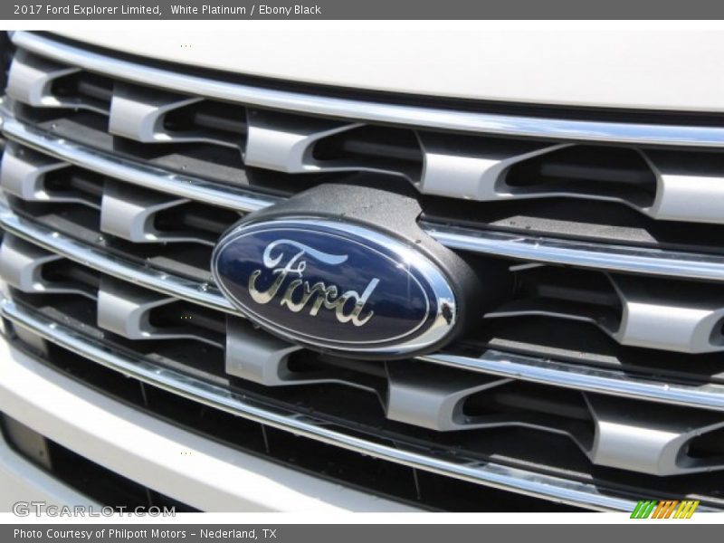 White Platinum / Ebony Black 2017 Ford Explorer Limited