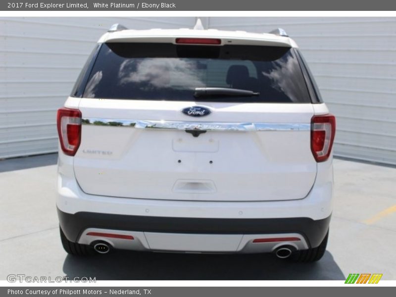 White Platinum / Ebony Black 2017 Ford Explorer Limited