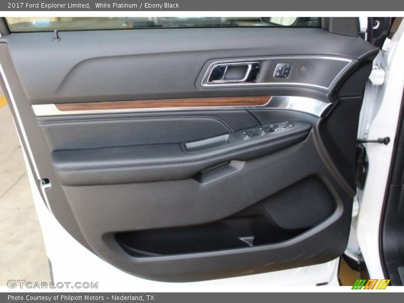 White Platinum / Ebony Black 2017 Ford Explorer Limited