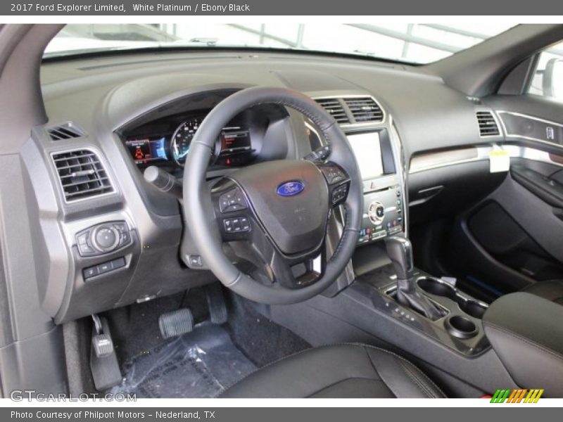 White Platinum / Ebony Black 2017 Ford Explorer Limited