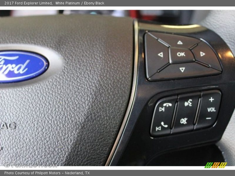 White Platinum / Ebony Black 2017 Ford Explorer Limited